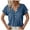 Blue, variant on WIZUTIZ Workout Tops for Women up to 60% Off Loose Fit Tshirts Solid Cotton Linen Pure Colour V-Neck Shirts Holiday Beach Ladies Tops Lightweight Cotton Soft Tshirt Retro Tunics Short Sleeve Tee Bl
