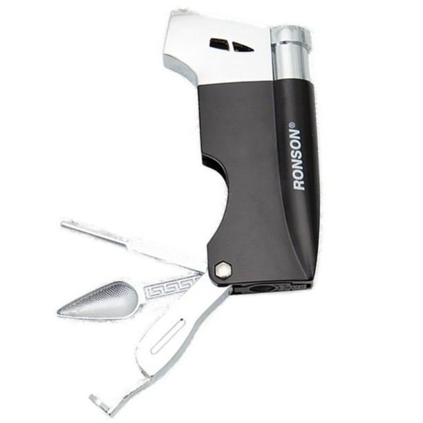 Ronson Cigar Lighter + Tools, Adjustable Flame, Refillable 41862