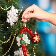thumbnail image 5 of Adornos navideños, juego de 2 gorros navideños y bastones de carameloDecoraciones navideñasColgantes pequeños, 5 of 5