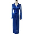 thumbnail image 4 of Women‘s Satin & Lace Trim Long Nightgown - Elegant Slip Dress with Matching Robe for Special Occasions, 4 of 4