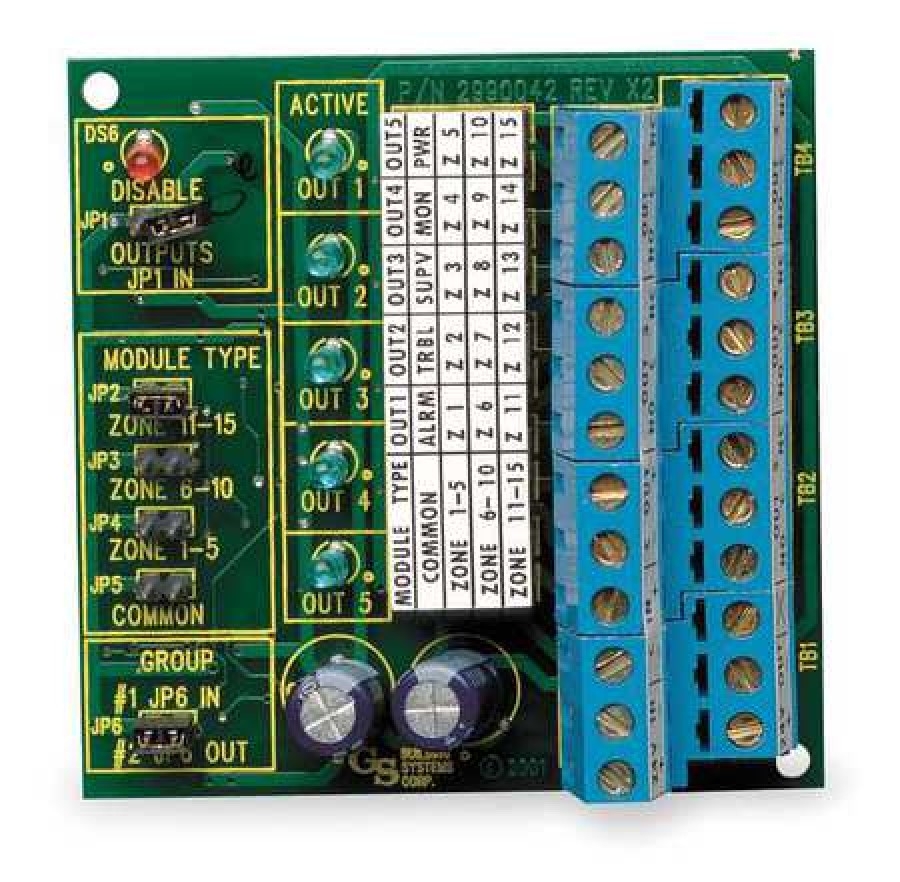 EDWARDS SIGNALING FSRRM24 Remote Relay Module,H 3 3/8 x W 2 3/4 In