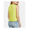 thumbnail image 2 of FREE PEOPLE Womens Yellow Sleeveless Crew Neck Tank Top XS, 2 of 4