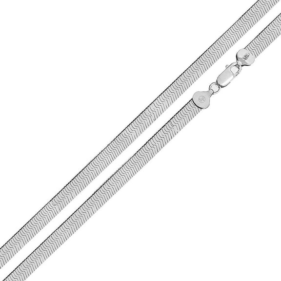High Polished Sterling Silver Herring Bone 050 Chain 4.4mm