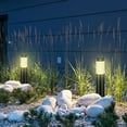 thumbnail image 1 of Matoen Lumière Extérieure Cylindrique de Jardin Moderne en Acier Inoxydable à Énergie Solaire 3LED, 1 of 8