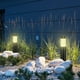 thumbnail image 1 of Luz solar para exteriores de jardín | Lámpara de camino cilíndrica de acero inoxidable 3LED con energía solar | Blanco cálido | IP65 a prueba de agua | Sensor de luz automático | Paquete de 2 | 14,7, 1 of 7