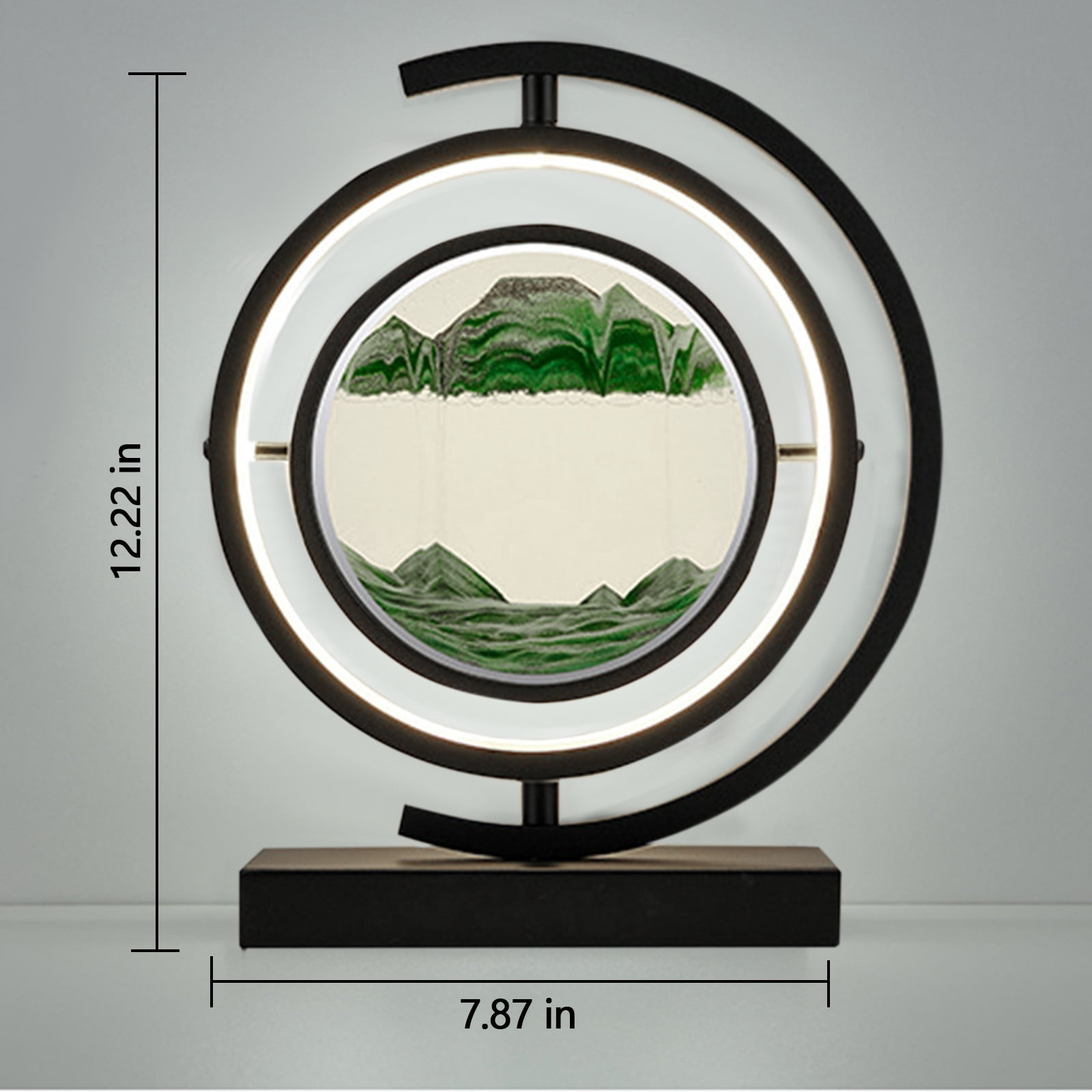OAVQHLG3B Table Lamp Flowing Sand Painting,3D Hourglass,Moving Sand Desk Lamp ,Ainting Quicksand Home Desktop Decoration Lighting,50ml