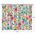 thumbnail image 5 of Pioneer Flower Floral Print Pattern Shower Curtain 84"x72" ,Bathroom Decorative Shower Curtains Set with 12 Hooks,Modern Waterproof Washable Shower Curtain, 5 of 6