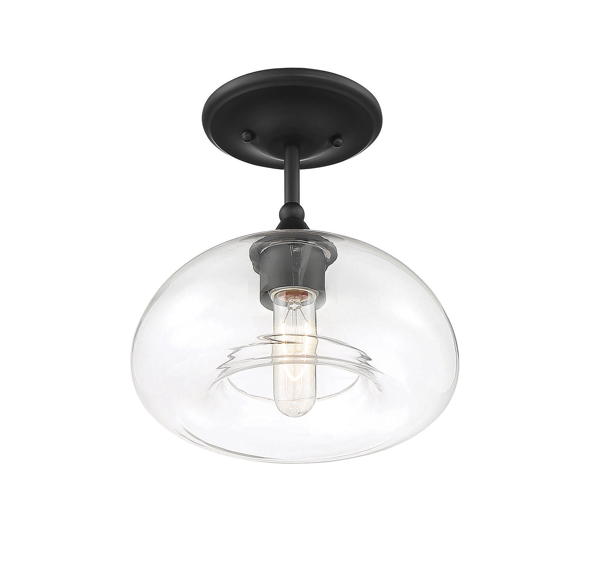 Trade Winds Lighting 1-Light Ceiling Light In Matte Black