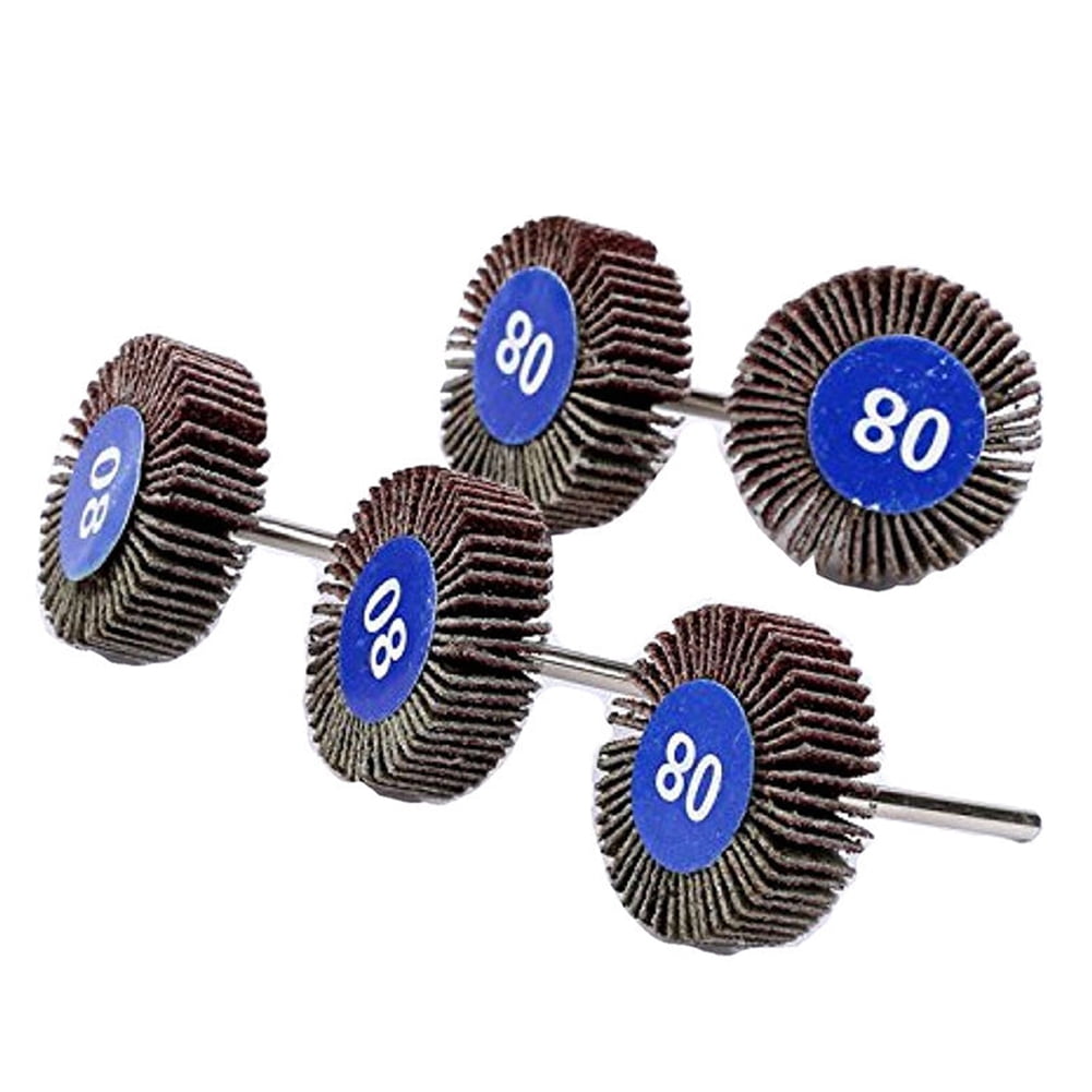 5Pcs 80# Grit Sanding Sandpaper Flap Wheel Discs for Dremel  Power Rotary Tool 