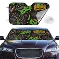 thumbnail image 2 of Balery Carnival Mardi Gras3 Print Car Windshield Sun Shade,Windshield Sunshade for Car Pickup Truck SUV Accessories-Medium, 2 of 7