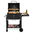 thumbnail image 2 of UBesGoo Charcoal Grill Portable BBQ Grill Smoker Steel BBQ Pit Outdoor for Camping, Black, 2 of 7