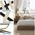 thumbnail image 5 of Twister.CK Twin Size Wood Bed Frame, Wooden Platform Bed Frame without Headboard, No Box Spring Needed, Easy Assembly, Walnut, 5 of 5