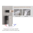 thumbnail image 5 of CASAINC Single-Handle 1-Spray Tub and Shower Faucet in Brushed Nickel, Valve Included, 5 of 9