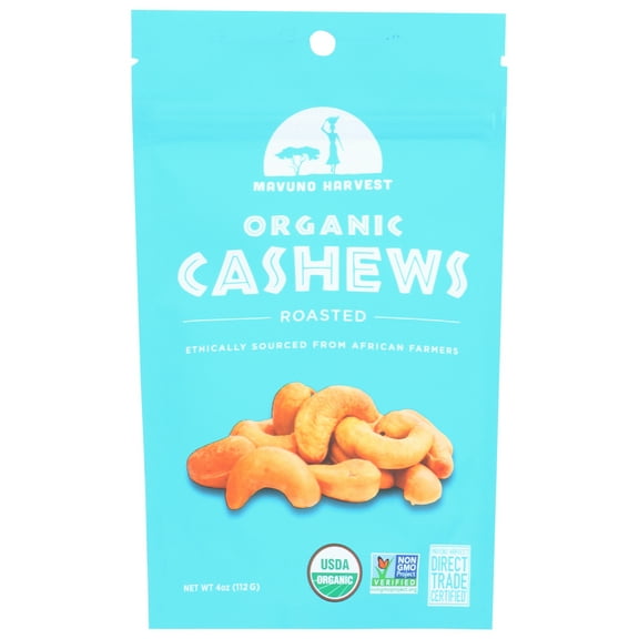 Mavuno Harvest Organic Roasted Cashews, 4 oz
