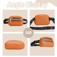 thumbnail image 3 of Egoelife Leather Fanny Packs For Women Fashion Belt Bags With Double Zip Waist Packs Crossbody Bags With Adjustable Belts For Traveling Shopping Hiking Running Biking, 3 of 7