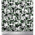thumbnail image 1 of Soimoi Green Velvet Fabric Leaves & Floral Artistic Decor Fabric Printed Yard 58 Inch Wide, 1 of 1