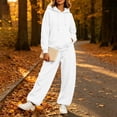 thumbnail image 6 of Lutiedan 2 Piece Sweatsuit for Women Casual Baggy Fleece Tracksuit Long Sleeve Hoodie with Pocket and Barrel Sweatpants S-3XL, 6 of 7