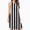 thumbnail image 2 of Black And White Vertical Dress Elegant Party Dresses Evening Dresses Women Dress Sleeveless Dress Ladies Dresses, 2 of 4