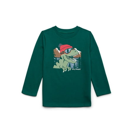 Garanimals Toddler Boy Holiday Graphic Tee with Long Sleeves, Sizes 18M-5T