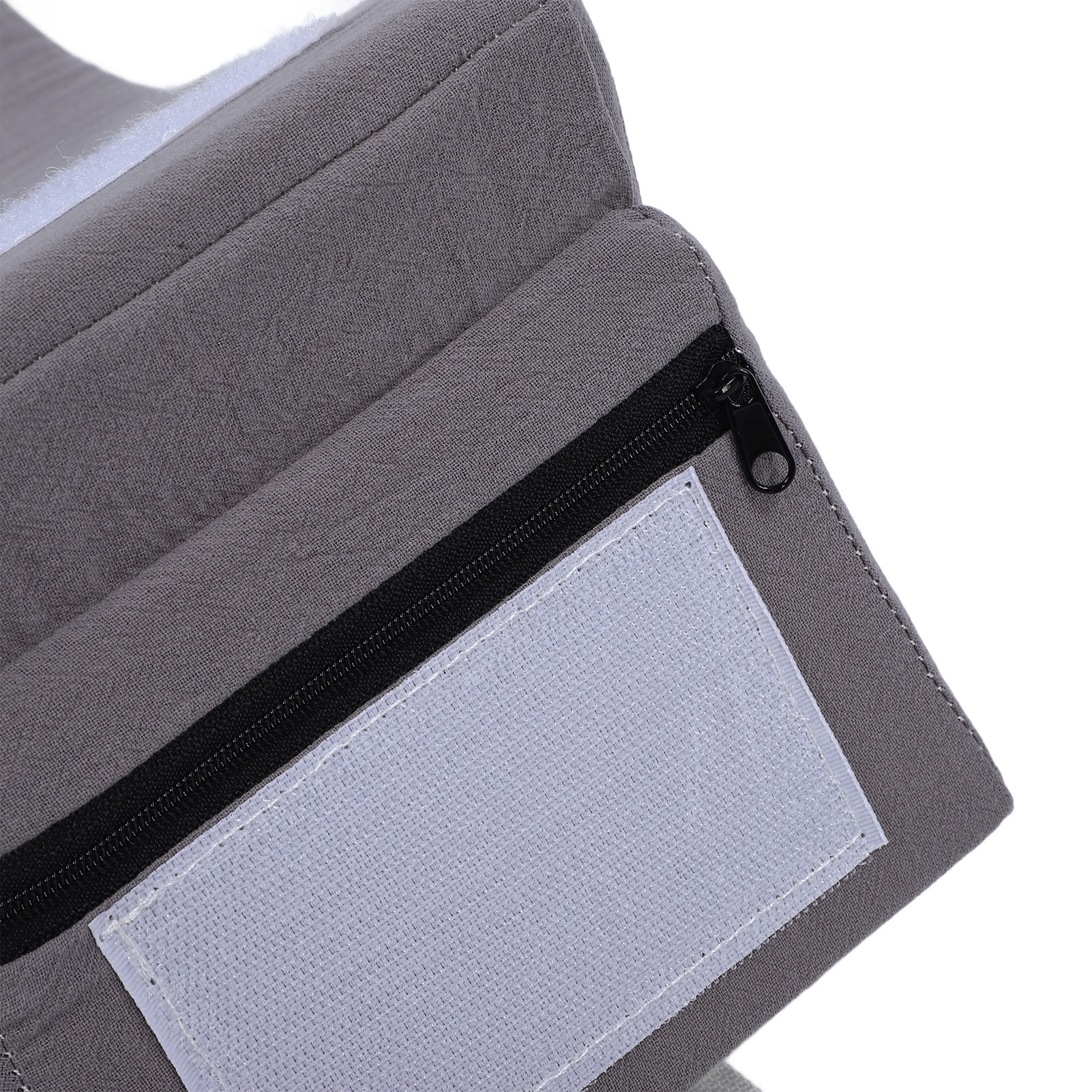 Rupoun Medical Head Positioning Pillow Gray Foam Wedge Neck Stabilizer for Bedridden Post Surgery, 15.75 x 7.87 x 7.09 inches / 40 x 20 x 18 cm, Face Up Sleeping Positioner with Removable Cover