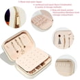 thumbnail image 3 of Cat Velvet Portable Jewelry Organizer with Removable Compartment - Necklace Holder, Jewelry Box, and Bracelet Holder, 3 of 7