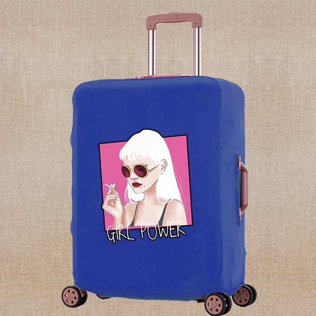 Luggage Cover Unisex Travel Scratch Resistant Accessory Suitcase Covers Apply To 18-32 Inch Color Print Trolley Protective Case 8Color008 L (26-28inch)