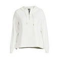 Avia Women's Plus Size Quarter Zip Pullover with Hood, Sizes 1X4X