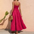 thumbnail image 4 of CIENVNSTG Women's Spaghetti Strap Maxi Dress Summer Sleeveless Dress Casual Boho Tube Top Backless Flowy Long Dresses Hot Pink XL, 4 of 6