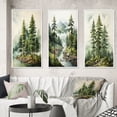 thumbnail image 1 of Designart "Green Pine Tree magic Guardians III" Floral Framed Wall Art Set Of 3 - Green Tree Pine Frame Canvas Set For Living Room Decor, 1 of 6