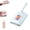 Blue, variant on Handheld Double Roller Carpet Brush, Multi-Functional Handheld Double Roller Sofa Sweepers with Crumb Collector, Manual Sweeper for Bed Desktop Carpet Pet Hair (Pink)