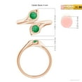 thumbnail image 5 of Angara Natural 0.48 Ct. Emerald Fashion Ring in 14K Rose Gold for Women (Ring Size: 11.5), 5 of 10