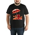 thumbnail image 4 of Large Tops For Men GraphicLeaves Printed Tees Summer Everyday Short-Sleeved T Shirts Black or White XS-5XL, 4 of 5