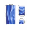 thumbnail image 4 of Blue Striped Towel Set of 3, Soft Microfiber Bath Towels, Hand Towel, Washcloths, Modern Abstract Art Wave Moire Gradient Quick-Dry Absorbent Towels for Bathroom Kitchen Hotel Beach Gym Spa, 4 of 7