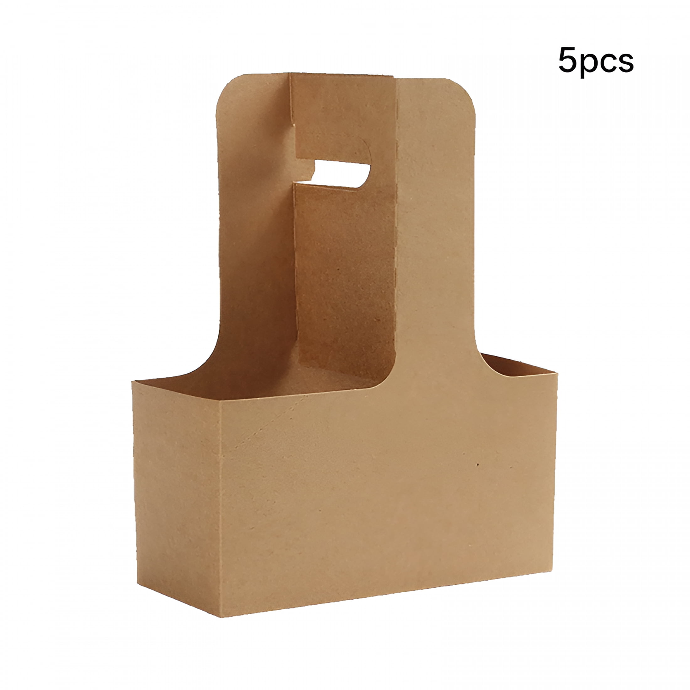 Coffee Carrier With Handle 50-Pack 2-Cup Drink Carriers With Handles -  Kraft Paper Cup Holders For Coffee & Takeout Delivery Juice Box Holder