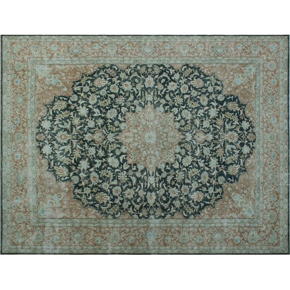 Fine VTG Roberta Blue/Rust Rug, 10'1" x 13'2"