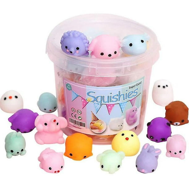 24 pièces jouet spongieux mignon Animal balle anti-stress Mochi jouet  jouets anti-Stress 