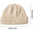 thumbnail image 4 of Winter Beanie Hats for Men Women Warm Knitted Cuffed Skull Unisex Caps Soft Multicolor Beanie Cap Stretch Hip Hop Hats, 4 of 4