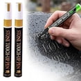 thumbnail image 4 of Gold Paint Markers, 1Pack Oil-Based Waterproof Quick Dry Permanent Paint Pen Set for Rocks Painting, Wood, Fabric, Plastic, Canvas, Glass, Mugs, Metal, Tire, Stone, Diy Craft（Gold）, 4 of 7