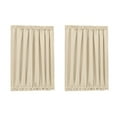 thumbnail image 5 of American Farmhouse Beige Solid Art Rod Pocket Blackout Door Curtain Panels, 25 x 40 in, 5 of 6