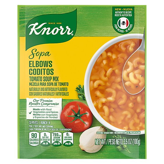 2 Pack Knorr Sopa Tomato Based Elbow Pasta Soup Mix - 3.5 Oz