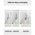 thumbnail image 4 of Lavender Swag Valances for Windows, Pastoral Pastel Purple Pink Wildflower Rod Pocket Sheer Valances for Large Windows, Swag Toppers Light Filtering for Kitchen Living Room 2 Panels 36''x63'', 4 of 6