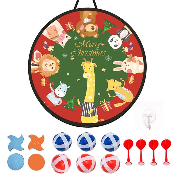 Dardos De Navidad Para Niños, Juegos De Tablero De Dardos Con 8 Bolas Adhesivas, 8 Dardos, Regalos Seguros Para Niños Y Niñas Scienceny HA039242-00