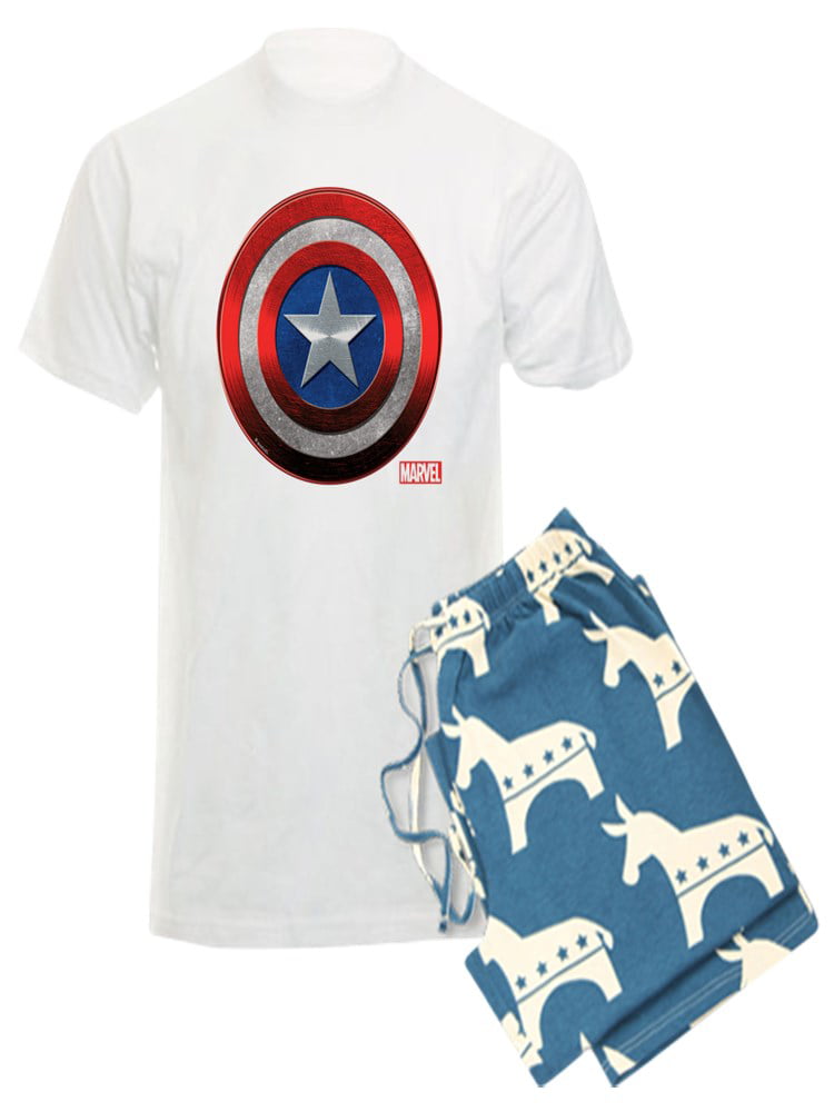 CafePress Captain America Grunge Men's Dark Pajama Set 
