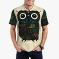 thumbnail image 3 of Rocae Owl with Mandala for Men's Short Sleeve Polo Shirt, Quick Drying Performance Moisture Wicking Sports Men's Golf Shirt Small, 3 of 9