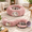 Dusty Pink-Round, variant on Straight Bubble Cat Tunnel For Indoor Cats 47"x12" Dusty Pink