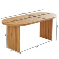 thumbnail image 4 of CQSXDA Extendable Dining Table Range 55.12" to 70.87" with Removable Leaves Ideal for Living Areas, 4 of 8