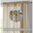 thumbnail image 3 of THD Herringbone Lace Thick Semi Sheer Premium Grommet Top Window Curtain Panels  - Pair, 3 of 54