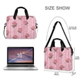 thumbnail image 3 of 16" Laptop Briefcase for Work Travel Laptop Shoulder Bag Carrying Handbag Laptop Case Cute Rose Pattern, 3 of 8