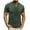 Green, variant on Men's Casual Slim Fit Henley Shirt Short Sleeve Regular Fit Button Down Shirts Summer Beach Sport Hippie Tshirts