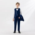 thumbnail image 5 of Xmyrz Toddler Boy Outfits Set Pants Set Tuxedo Style Ensemble Formal Shirt Gentlemen Party Clothes Sets Clothing Suits, 5 of 9